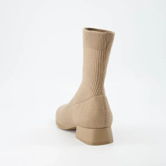 ⭐Women's Knit Ankle Boot with Block Heel Memory Foam Wide Widths For Women